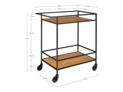 Móvel De Arrumação| Carrinho Vita, Castanho, 68x40x79 cm, Kendra Home Castanho chocolate