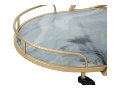 Móvel De Arrumação* Carrinho VKH2, Ouro, 71x45,5x84,5 cm, Kendra Home Dourado