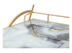 Móvel De Arrumação* Carrinho VKH2, Ouro, 71x45,5x84,5 cm, Kendra Home Dourado