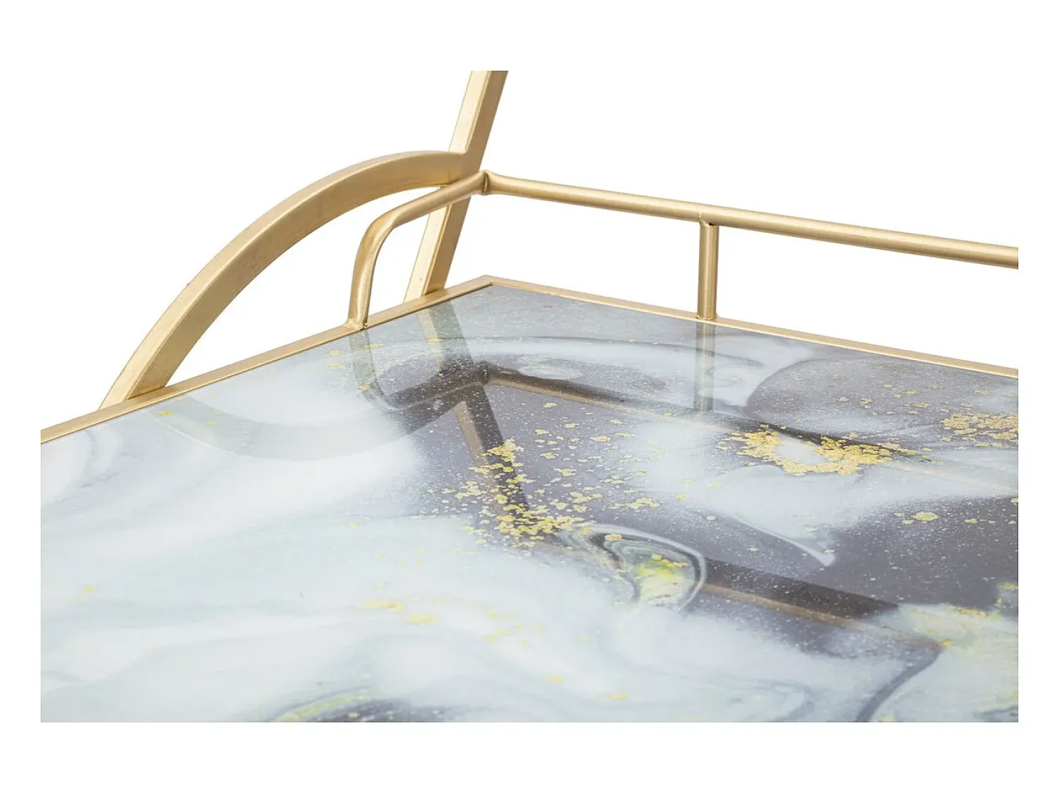 Móvel De Arrumação* Carrinho VKH2, Ouro, 71x45,5x84,5 cm, Kendra Home Dourado