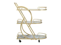 Móvel De Arrumação* Carrinho VKH2, Ouro, 71x45,5x84,5 cm, Kendra Home Dourado