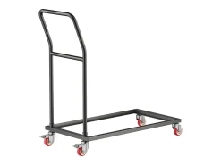 Sale Carro de Serviço Plegável SucceBuy 136 kg para 25 Cadeiras, Armazenamento Vertical em Forma de L Preto