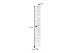 Prateleira*Vicco CD-Regal 21x20x183.6 Branco