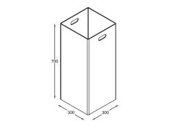 VCM Cesta de Lavanderia | Caixa de Lavanderia de Tecido | Descanso de Roupas | Dimensões aprox. A. 70 x L. 30 x P. 30 cm | Caixa de tecido - Zalo (creme)^ Acessórios De Arrumação