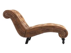 Sofá* Chaise longue camurça artificial PT442119 Castanho