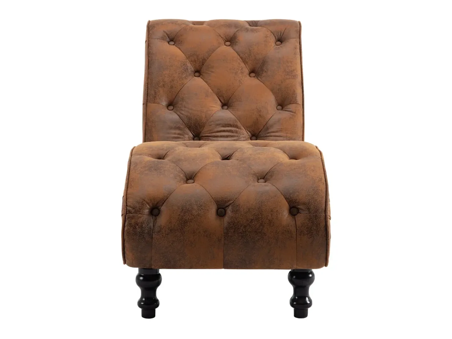 Sofá* Chaise longue camurça artificial PT442119 Castanho