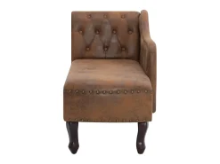 Clearance Chaise longue camurça artificial PT119784 Castanho