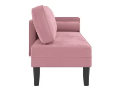 Sofá* Chaise longue com almofadões veludo PT564969 Rosa