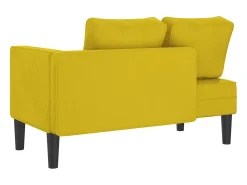 Sofá* Chaise longue com almofadões veludo PT220922 Amarelo