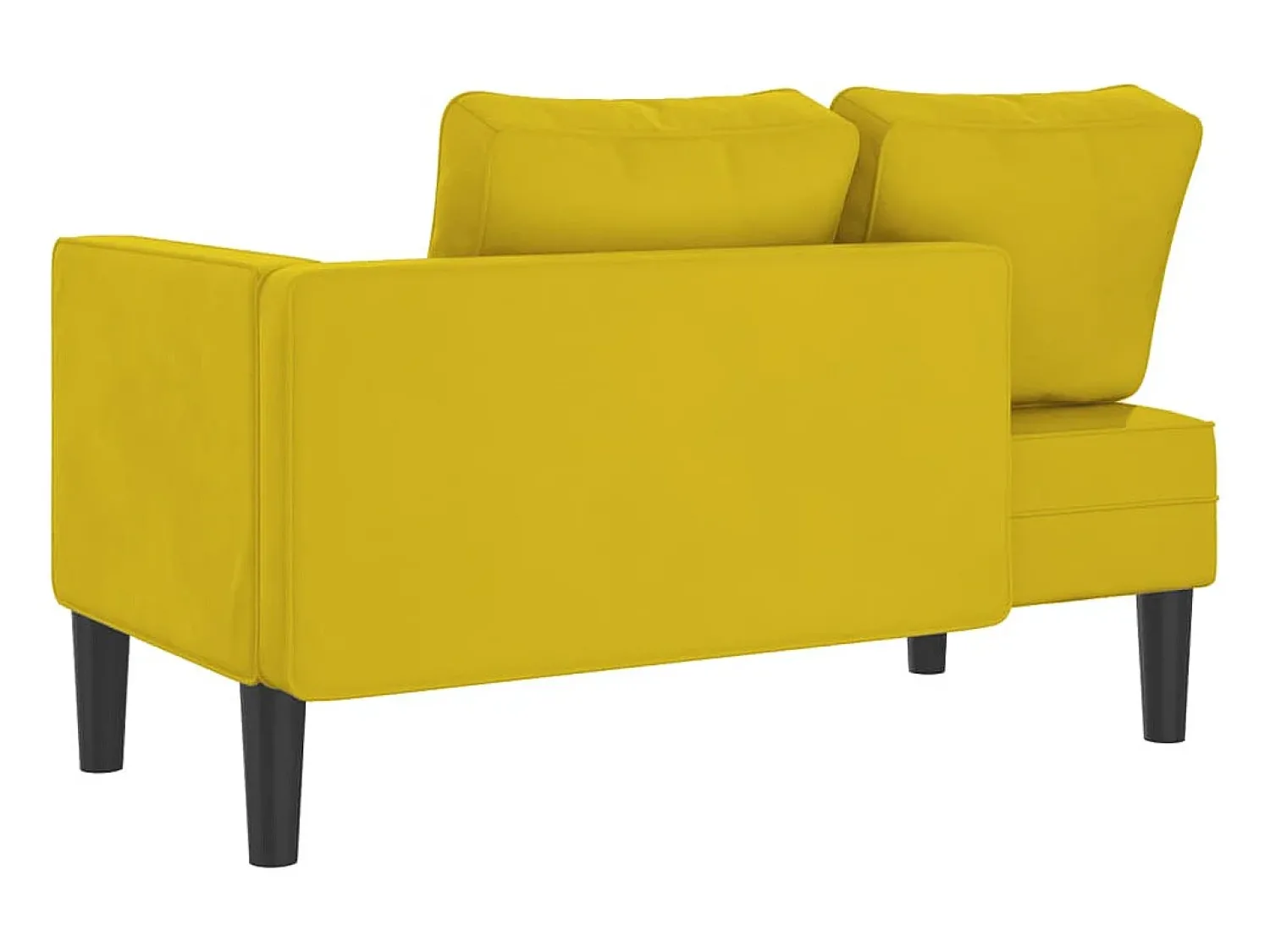 Sofá* Chaise longue com almofadões veludo PT220922 Amarelo