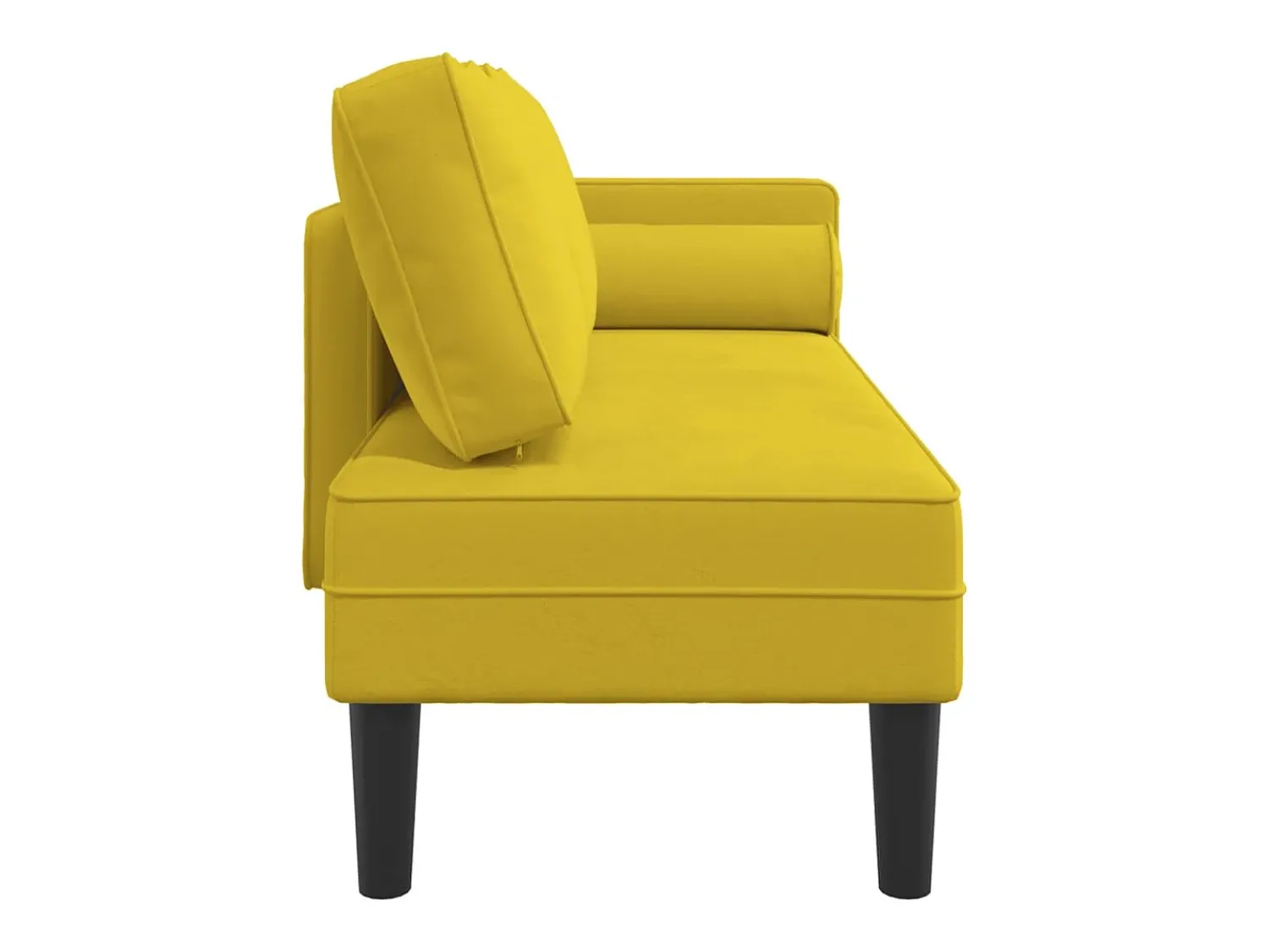Sofá* Chaise longue com almofadões veludo PT220922 Amarelo