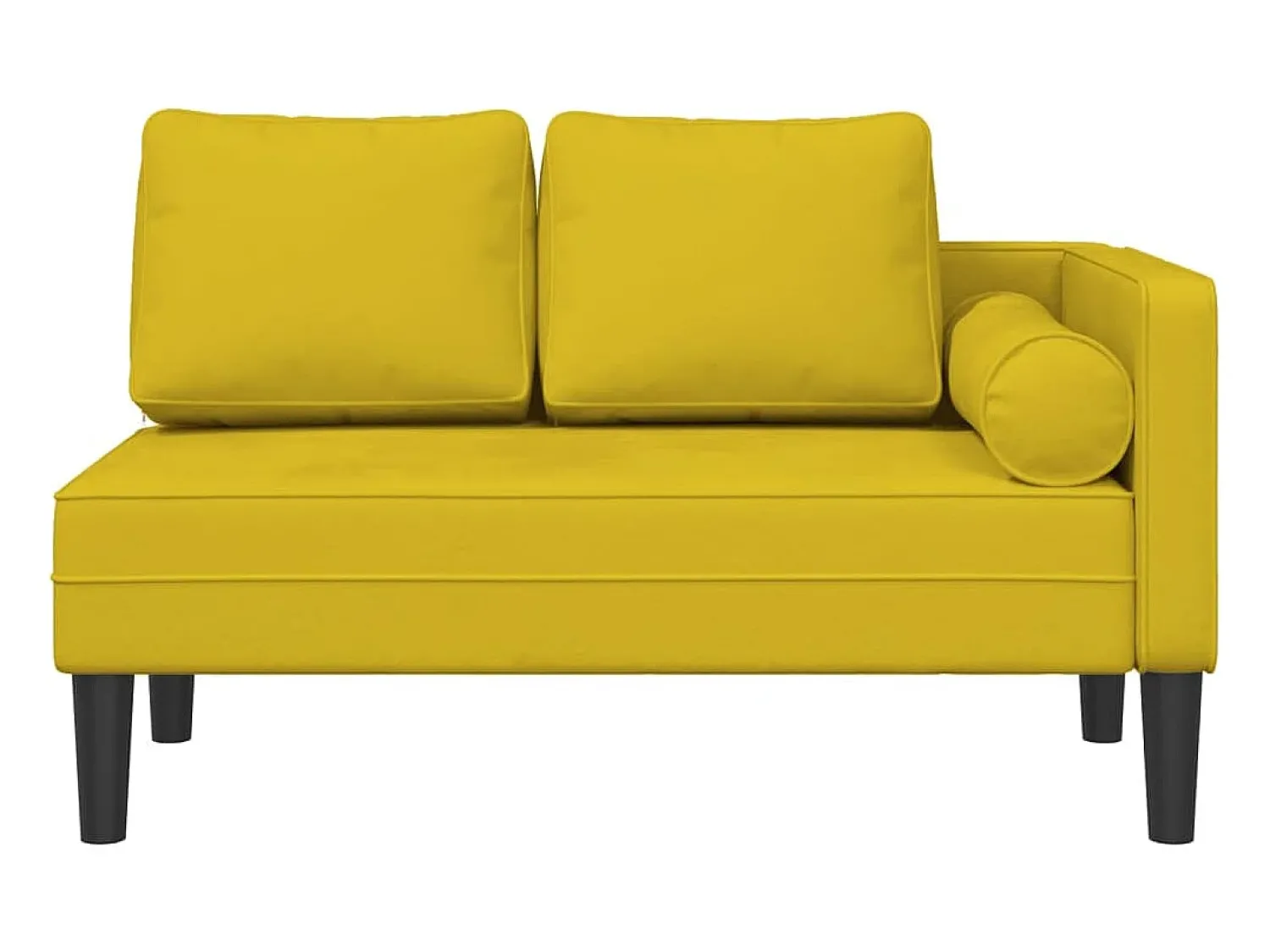 Sofá* Chaise longue com almofadões veludo PT220922 Amarelo