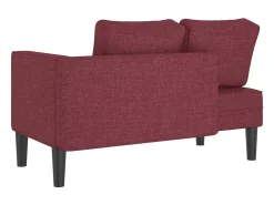 Sofá| Chaise longue com almofadões tecido tinto PT925247 Vermelho