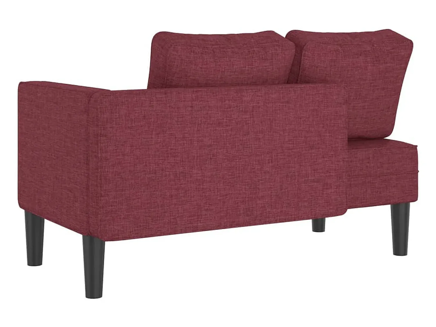 Sofá| Chaise longue com almofadões tecido tinto PT925247 Vermelho