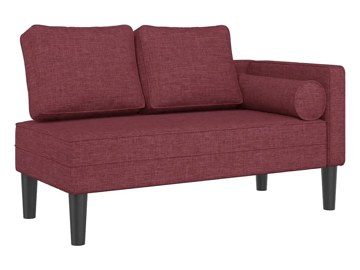 Sofá| Chaise longue com almofadões tecido tinto PT925247 Vermelho