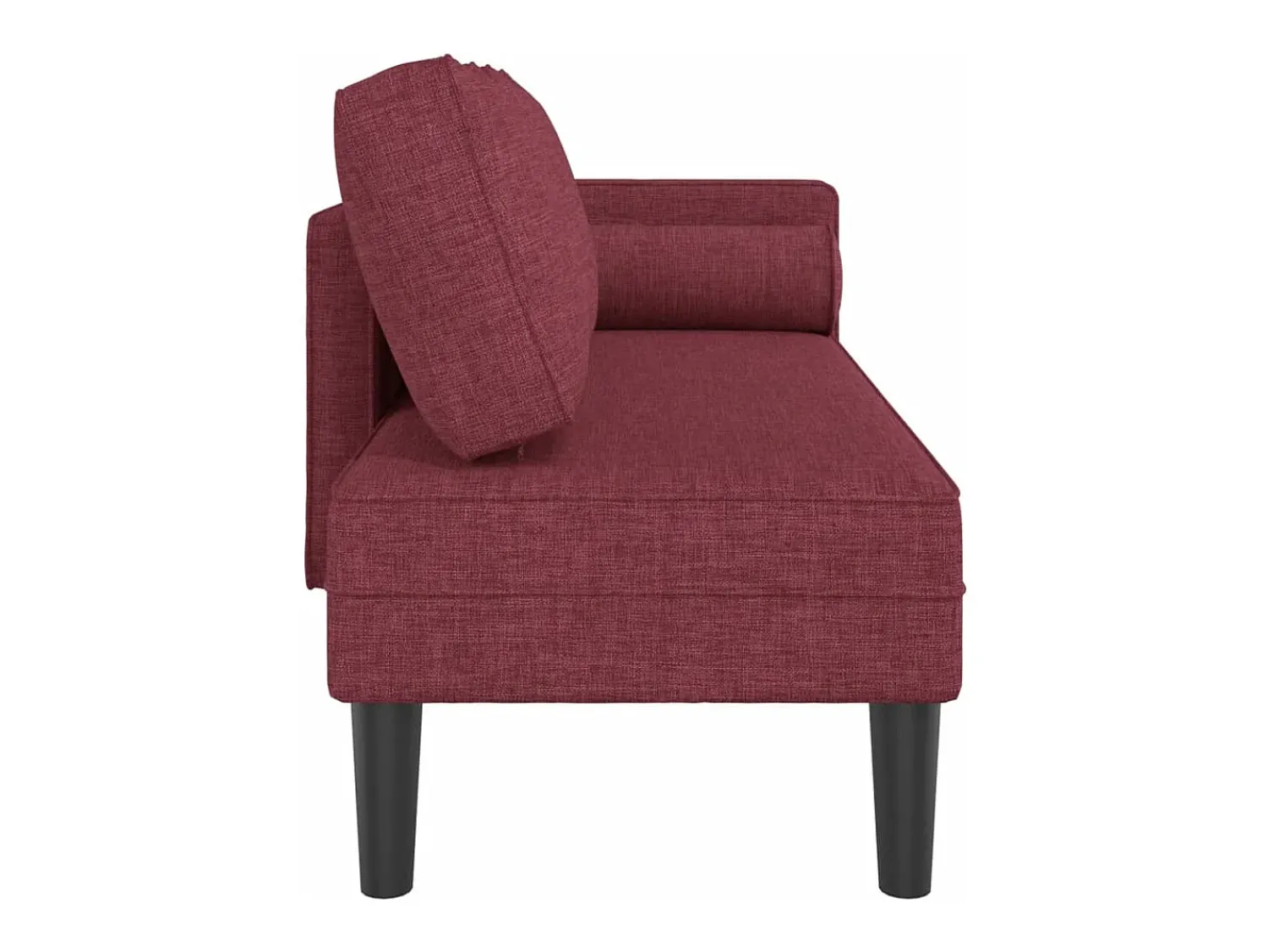 Sofá| Chaise longue com almofadões tecido tinto PT925247 Vermelho