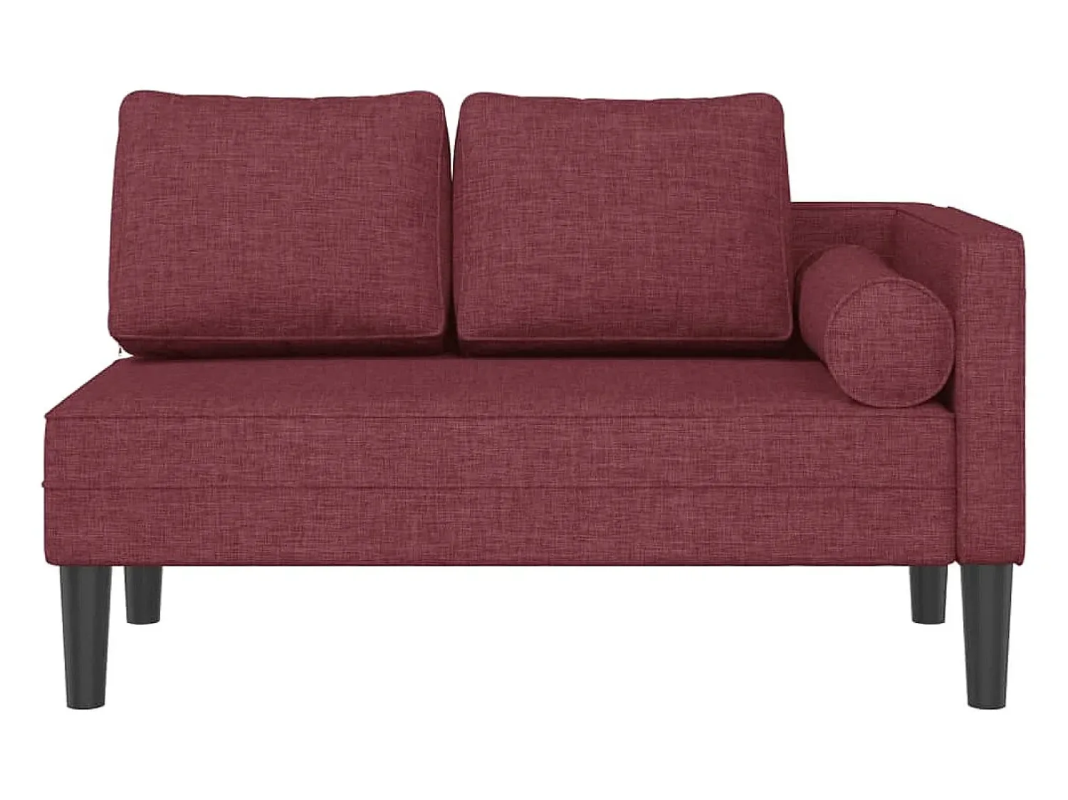 Sofá| Chaise longue com almofadões tecido tinto PT925247 Vermelho