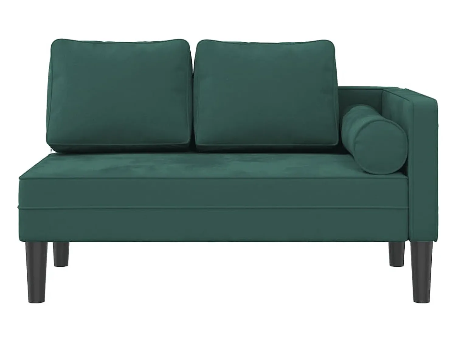 Hot Chaise longue com almofadões veludo -escuro PT593667 Verde