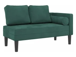 Hot Chaise longue com almofadões veludo -escuro PT593667 Verde