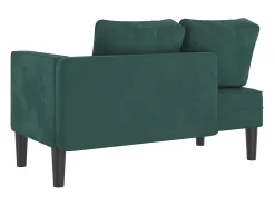 Hot Chaise longue com almofadões veludo -escuro PT593667 Verde