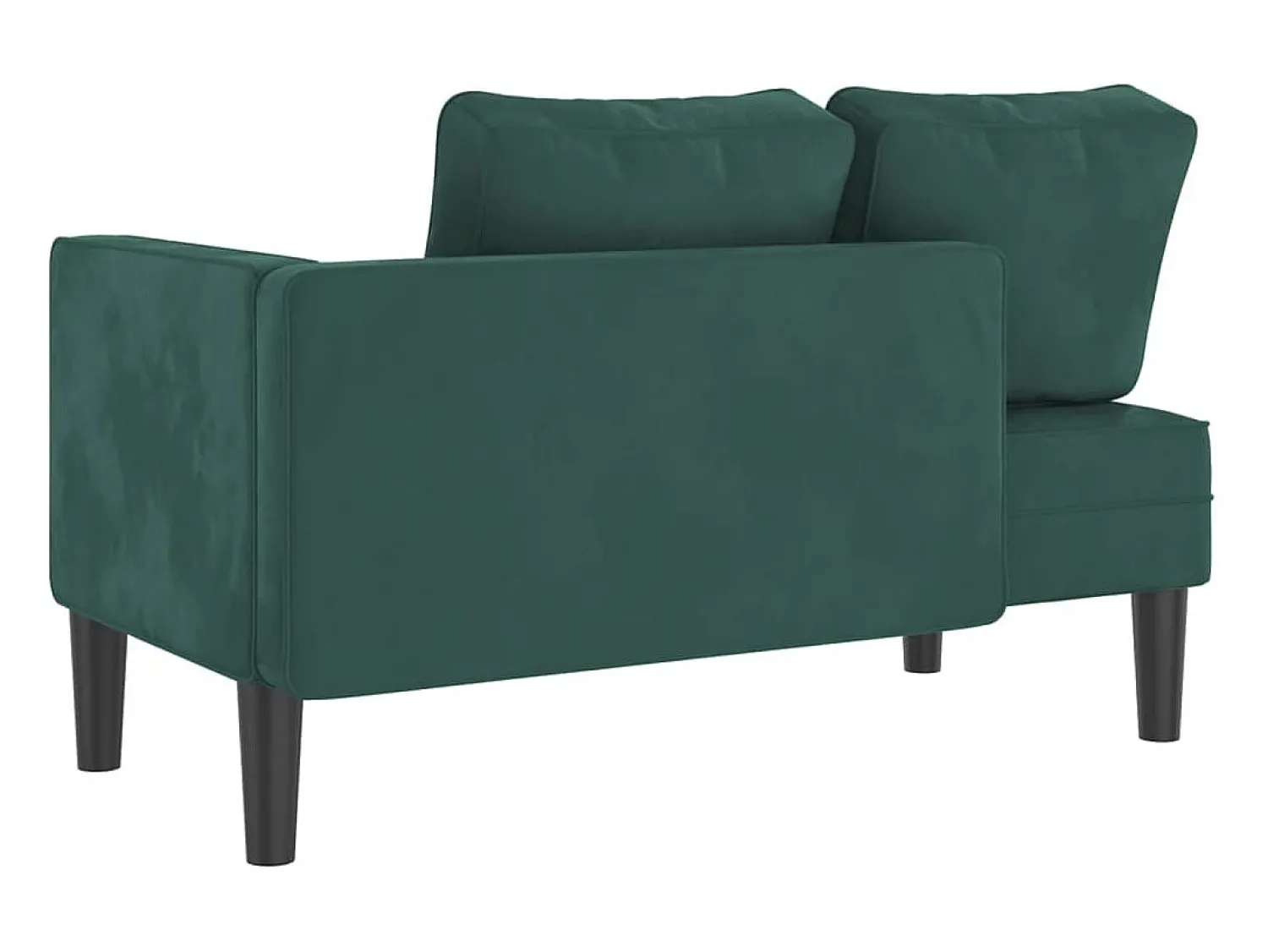 Hot Chaise longue com almofadões veludo -escuro PT593667 Verde
