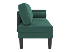 Hot Chaise longue com almofadões veludo -escuro PT593667 Verde