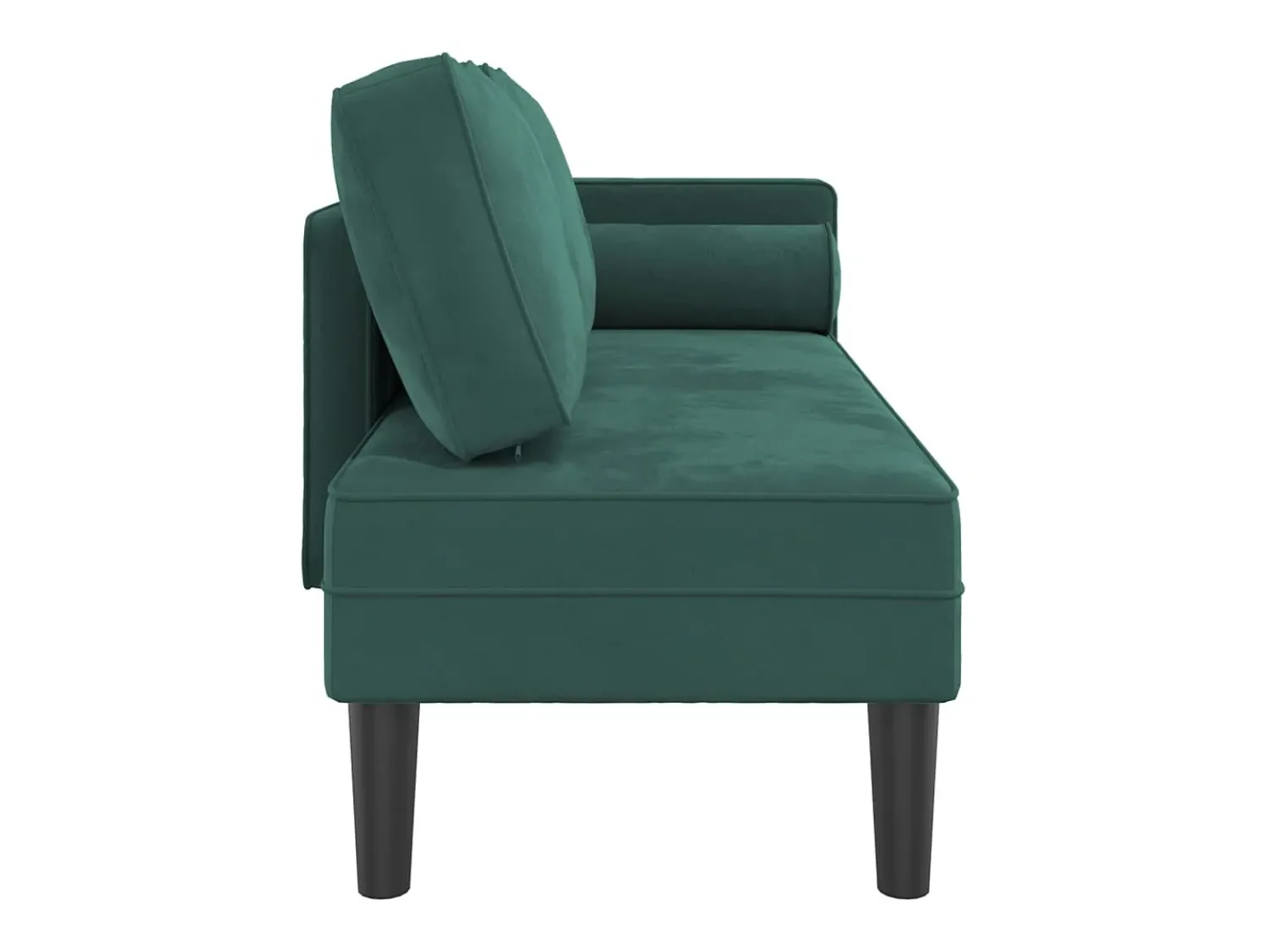 Hot Chaise longue com almofadões veludo -escuro PT593667 Verde