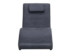 Sale Chaise longue com almofada camurça artificial PT432837 Cinzento