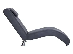 Sale Chaise longue com almofada camurça artificial PT432837 Cinzento
