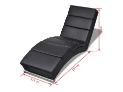 Best Chaise longue couro artificial PT631666 Preto