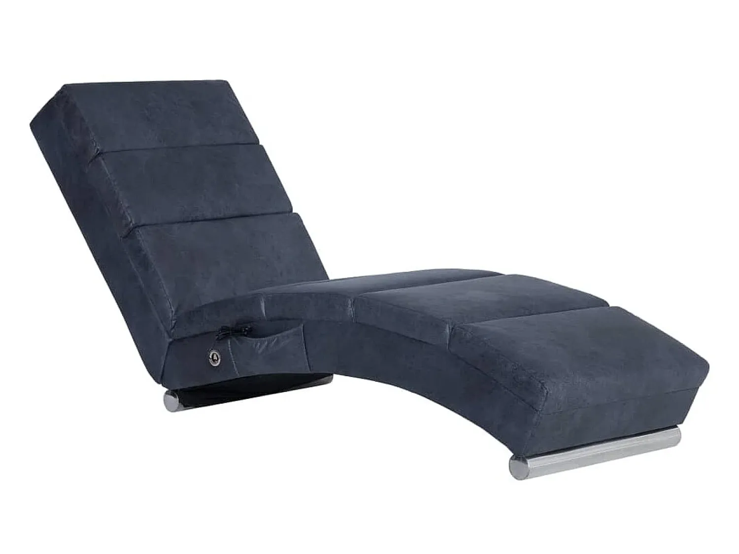 Chaise longue de massagens camurça artificial PT474682^ Sofá