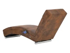 Sale Chaise longue de massagens camurça artificial PT434526 Castanho