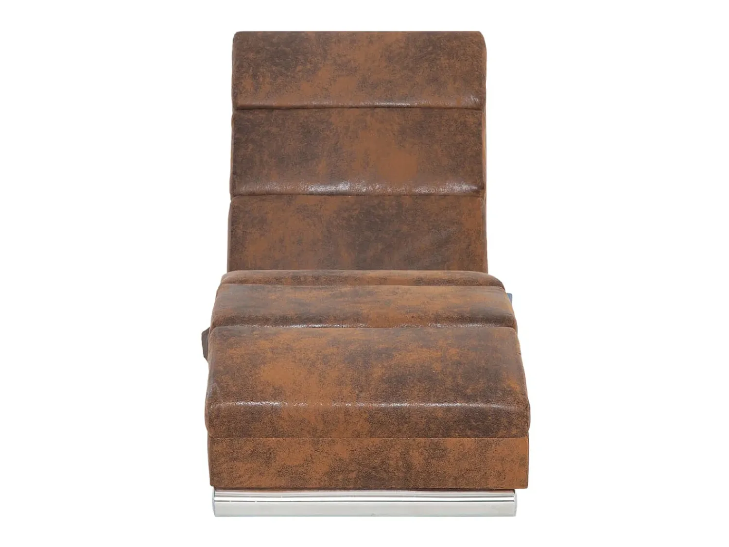 Sale Chaise longue de massagens camurça artificial PT434526 Castanho