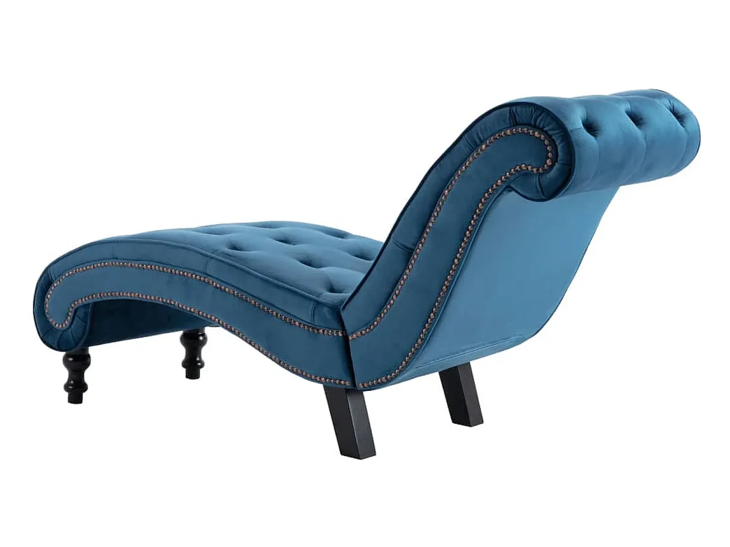 Sofá* Chaise longue em veludo PT524823 Azul