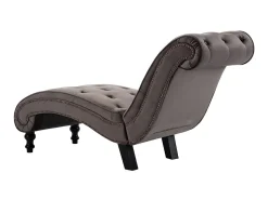 Sofá* Chaise longue em veludo PT463446 Cinzento