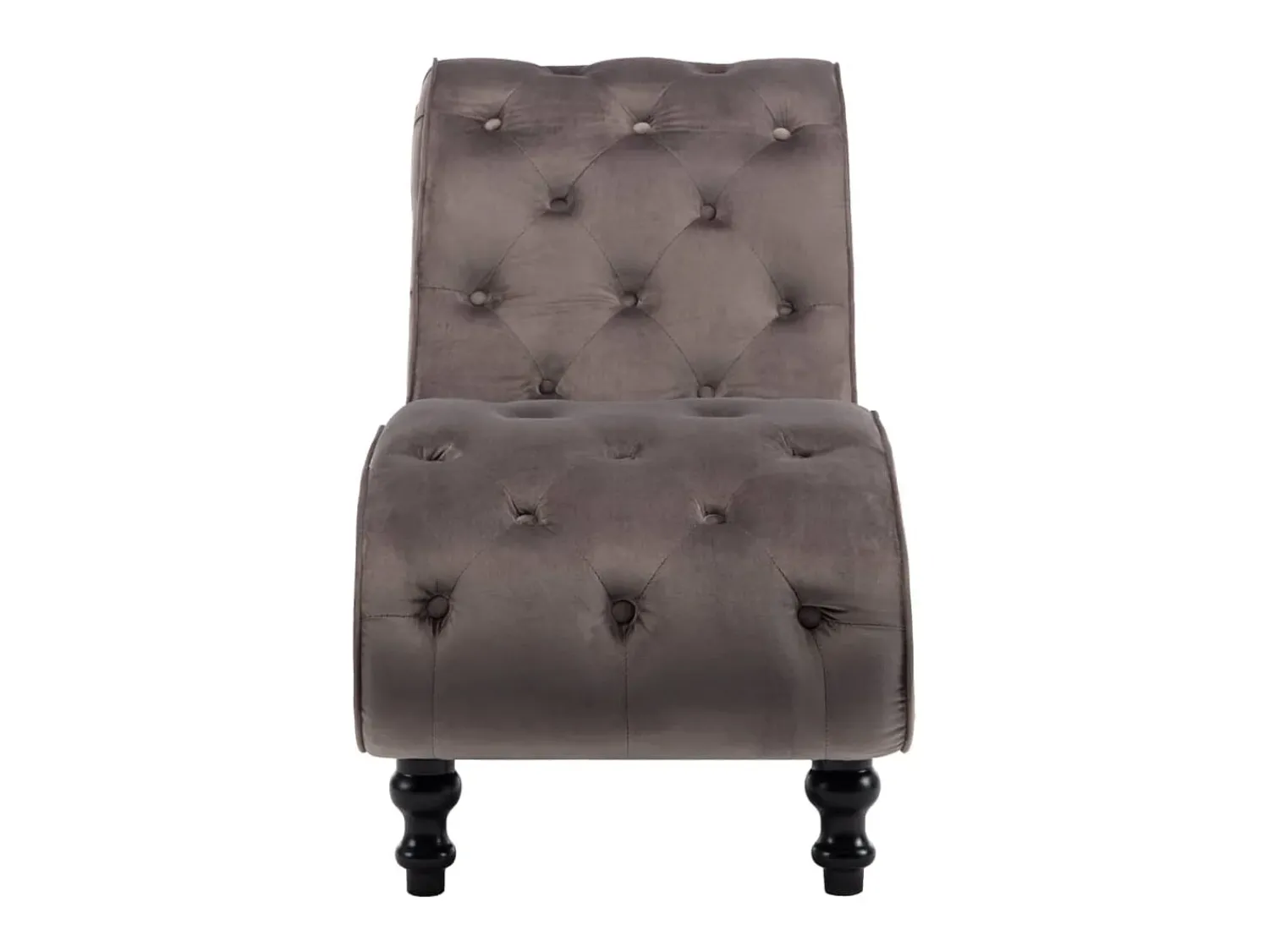 Sofá* Chaise longue em veludo PT463446 Cinzento