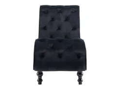 Sofá* Chaise longue em veludo PT800057 Preto