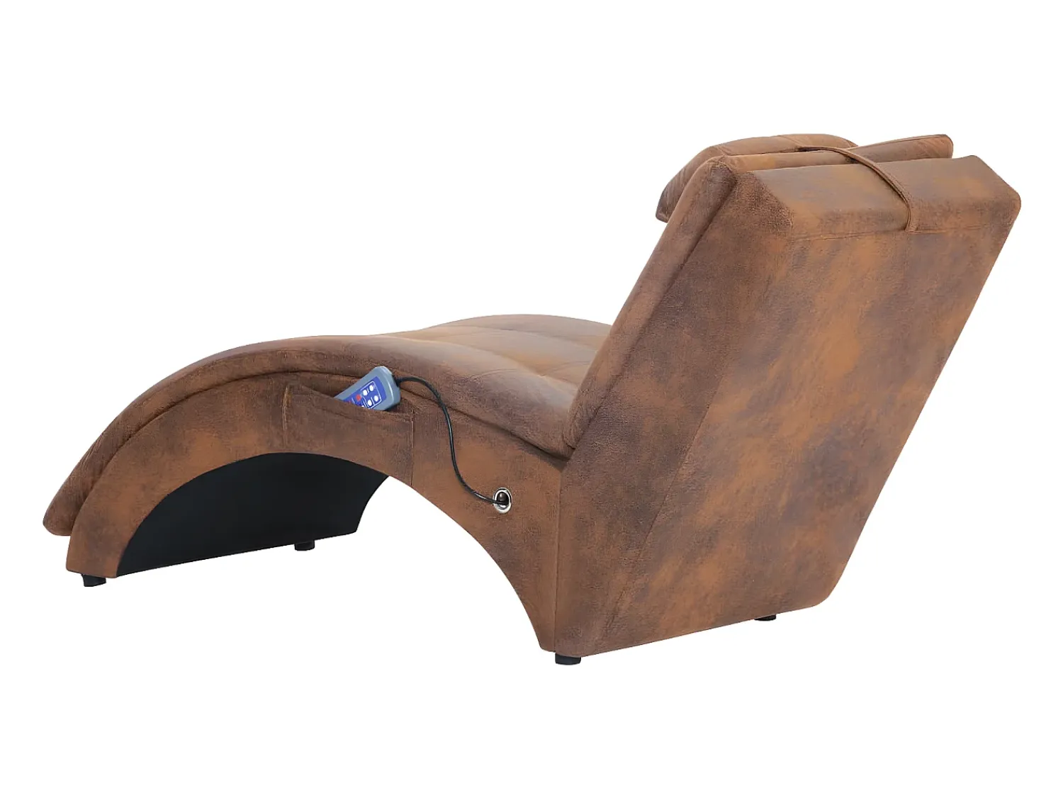 Chaise longue massagem c/ almofada camurça artificial PT198384^ Poltrona