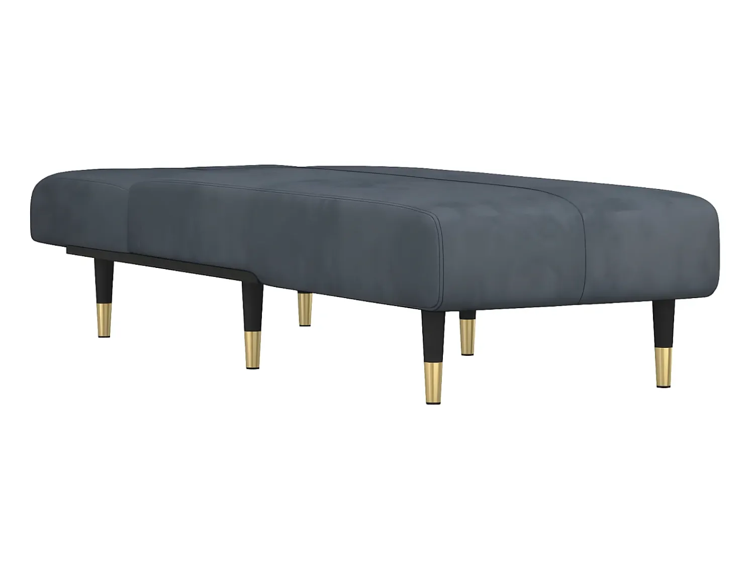Discount Chaise longue veludo -escuro PT867790 Cinzento