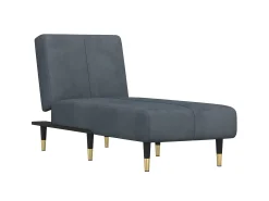 Discount Chaise longue veludo -escuro PT867790 Cinzento