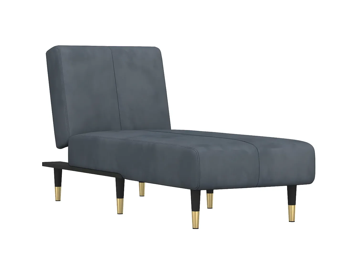 Discount Chaise longue veludo -escuro PT867790 Cinzento