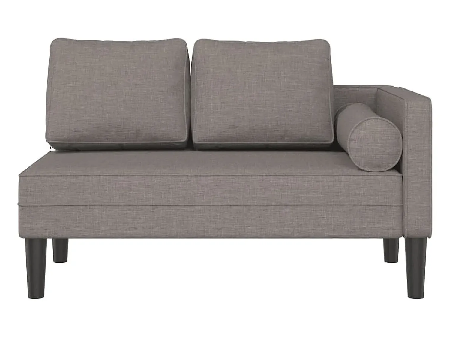 Sofá| Chaise lounge com almofadões tecido cinzento-acastanhado PT322821 Taupe