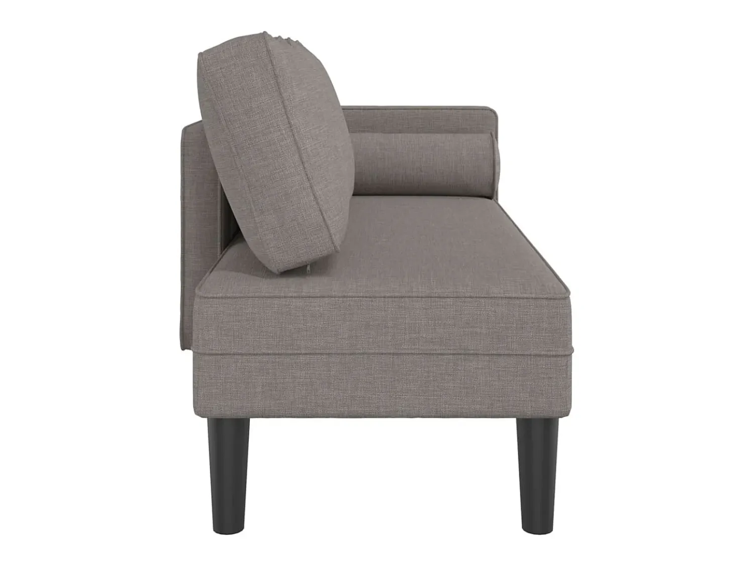 Sofá| Chaise lounge com almofadões tecido cinzento-acastanhado PT322821 Taupe