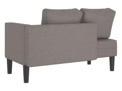 Sofá| Chaise lounge com almofadões tecido cinzento-acastanhado PT322821 Taupe
