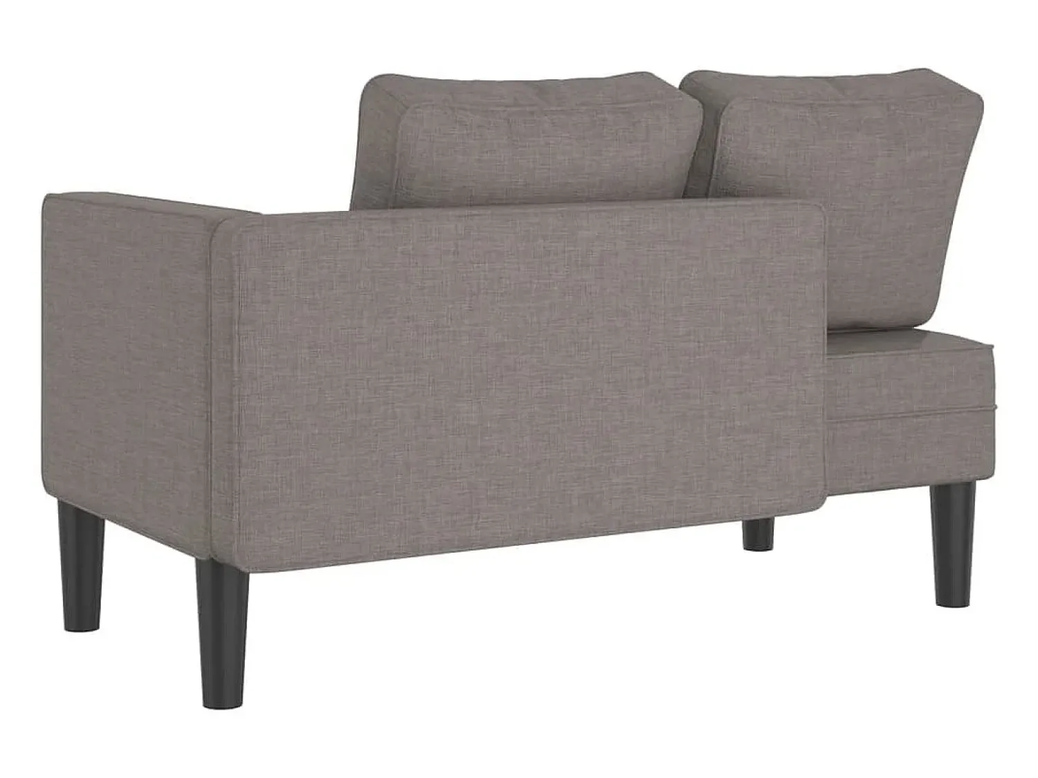 Sofá| Chaise lounge com almofadões tecido cinzento-acastanhado PT322821 Taupe