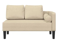 Chaise lounge com almofadões tecido PT305596^ Sofá