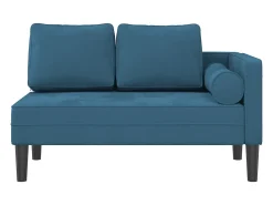 Sofá* Chaise lounge com almofadões veludo PT825002 Azul