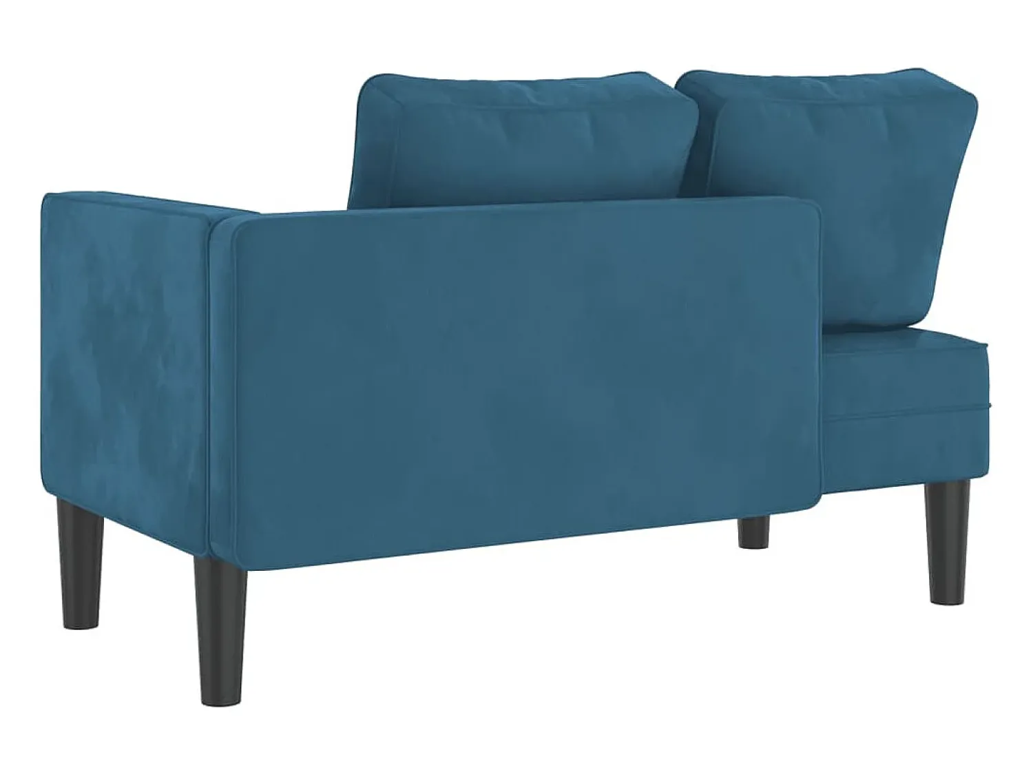 Sofá* Chaise lounge com almofadões veludo PT825002 Azul