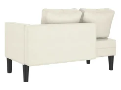 Sofá* Chaise lounge com almofadões veludo PT594744 Creme