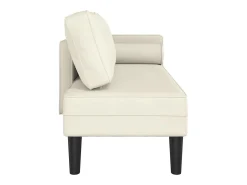 Sofá* Chaise lounge com almofadões veludo PT594744 Creme